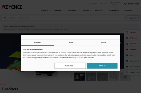 KEYENCE CORPORATION OF AMERICA – 工厂自动化传感器与解决方案供应商