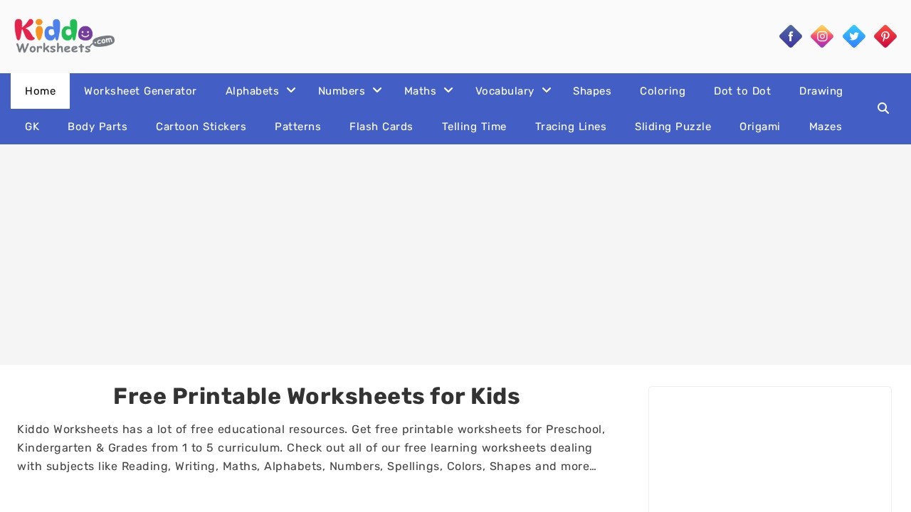 Kiddo Worksheets