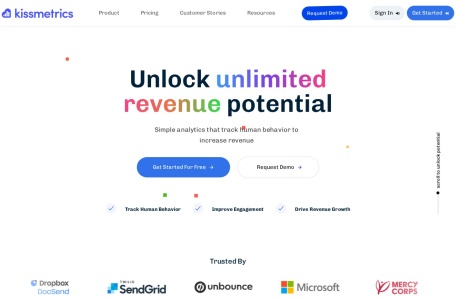 Kissmetrics_针对Web端、移动端等的用户行为/事件分析工具