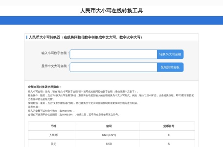 人民币大小写转换器