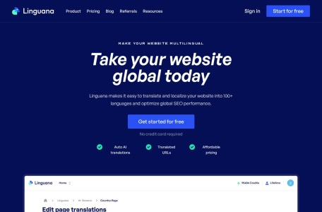 Linguana – Framer和Webflow的多语言翻译工具翻译站点