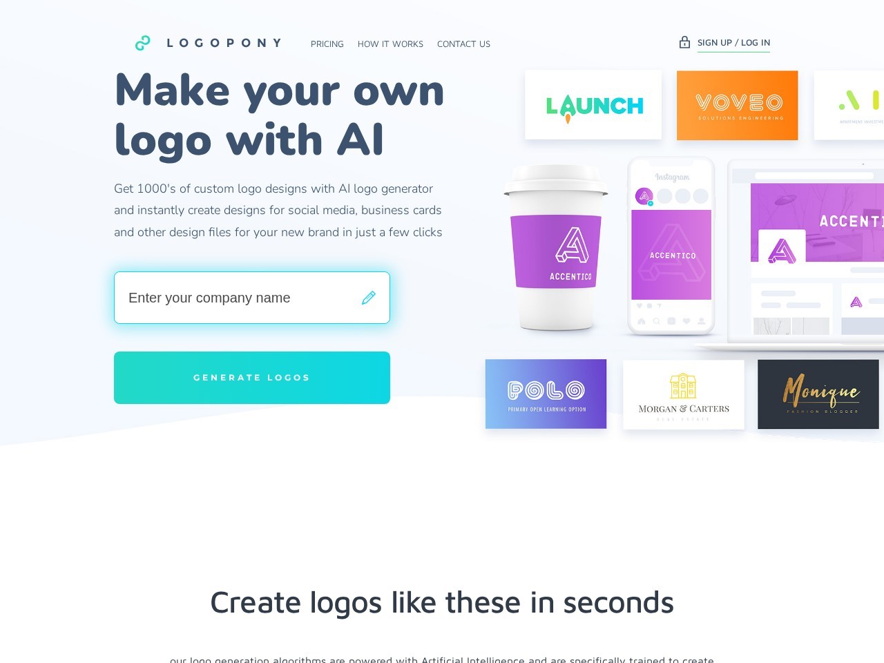 Logopony – 在线AI驱动的Logo制作工具