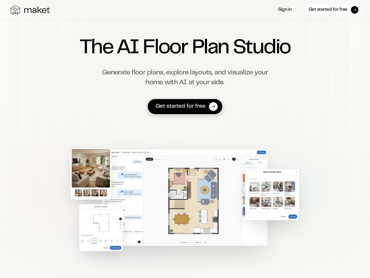 Maket.ai – AI辅助建筑设计工具