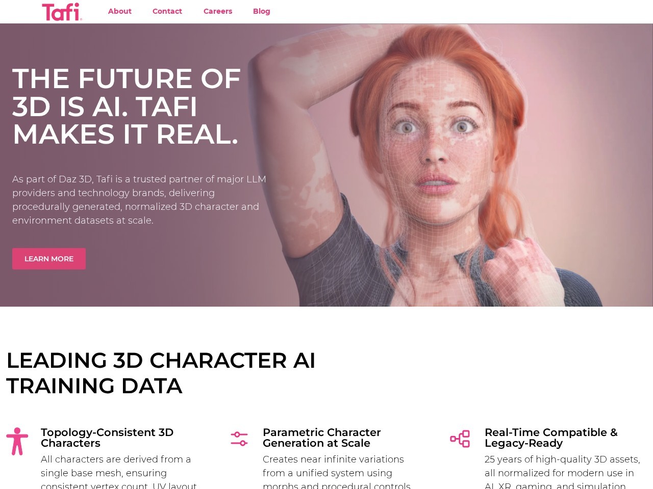 Tafi AI官网 – 将文本生成为3D角色引擎