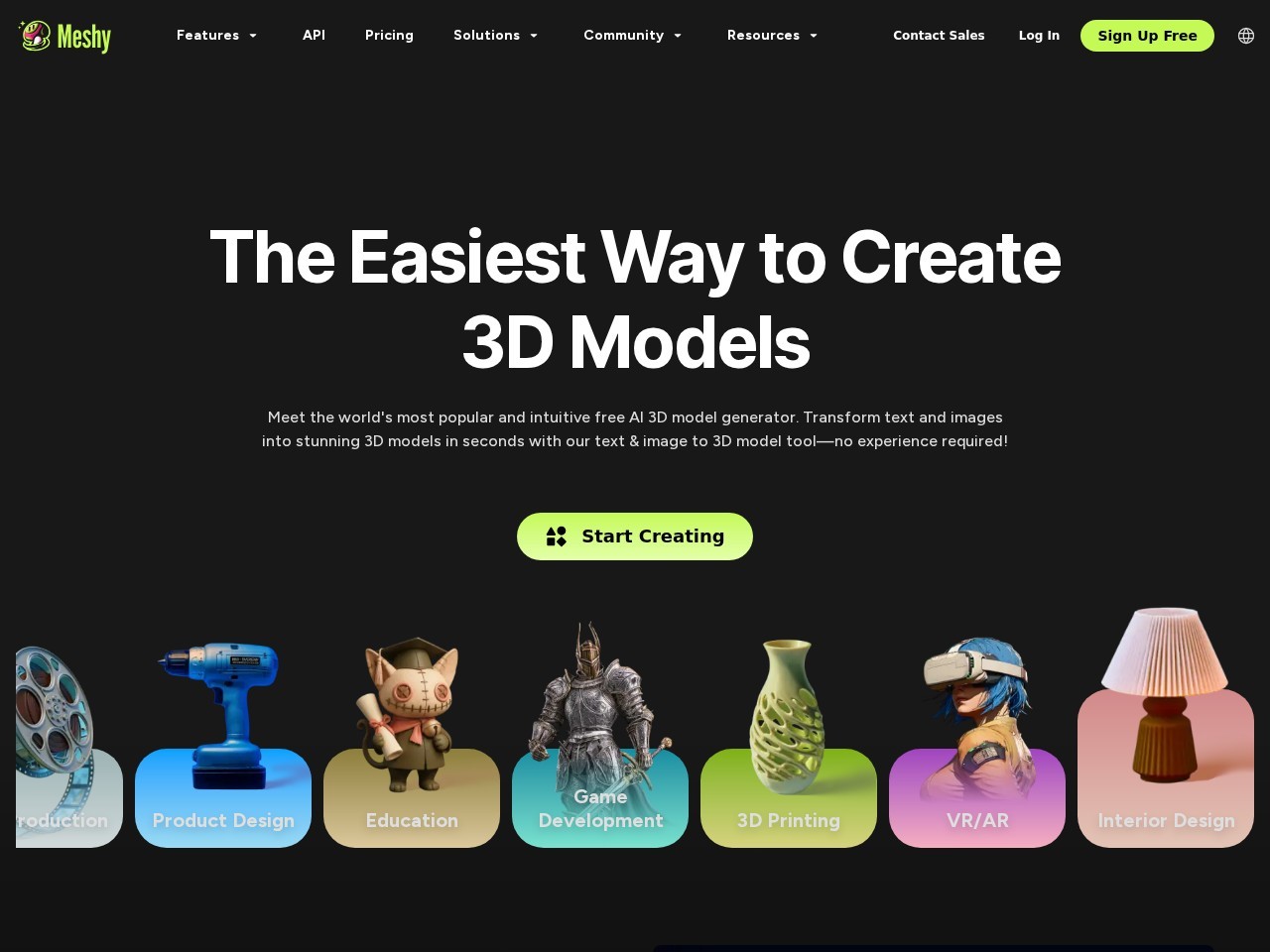 Meshy – AI 3D模型生成器