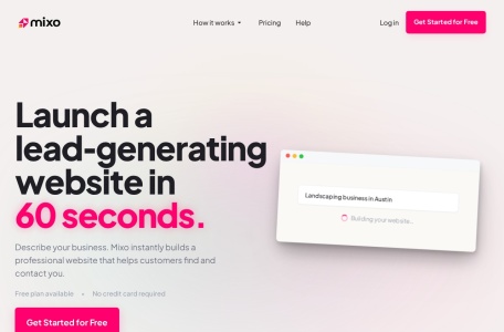 Mixo | 中小企业AI网站构建工具