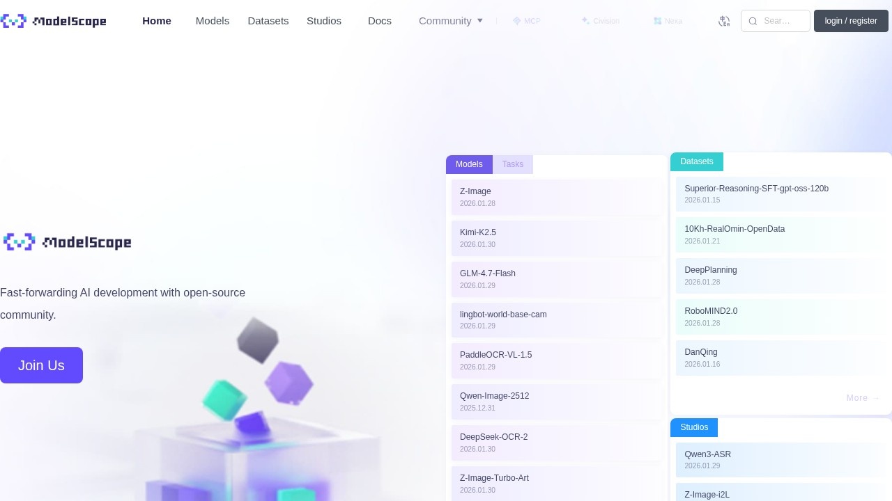 ModelScope 魔搭社区