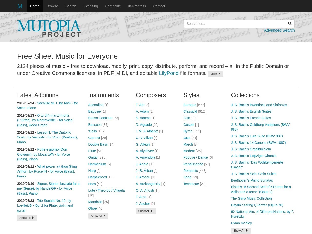 The Mutopia Project