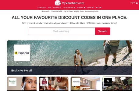 MyVoucherCodes&nbsp; 英国_MyVoucherCodes是英国最大的在线折扣和优惠平台之一。他们的使命是为用户在在线购物时提供省钱的机会