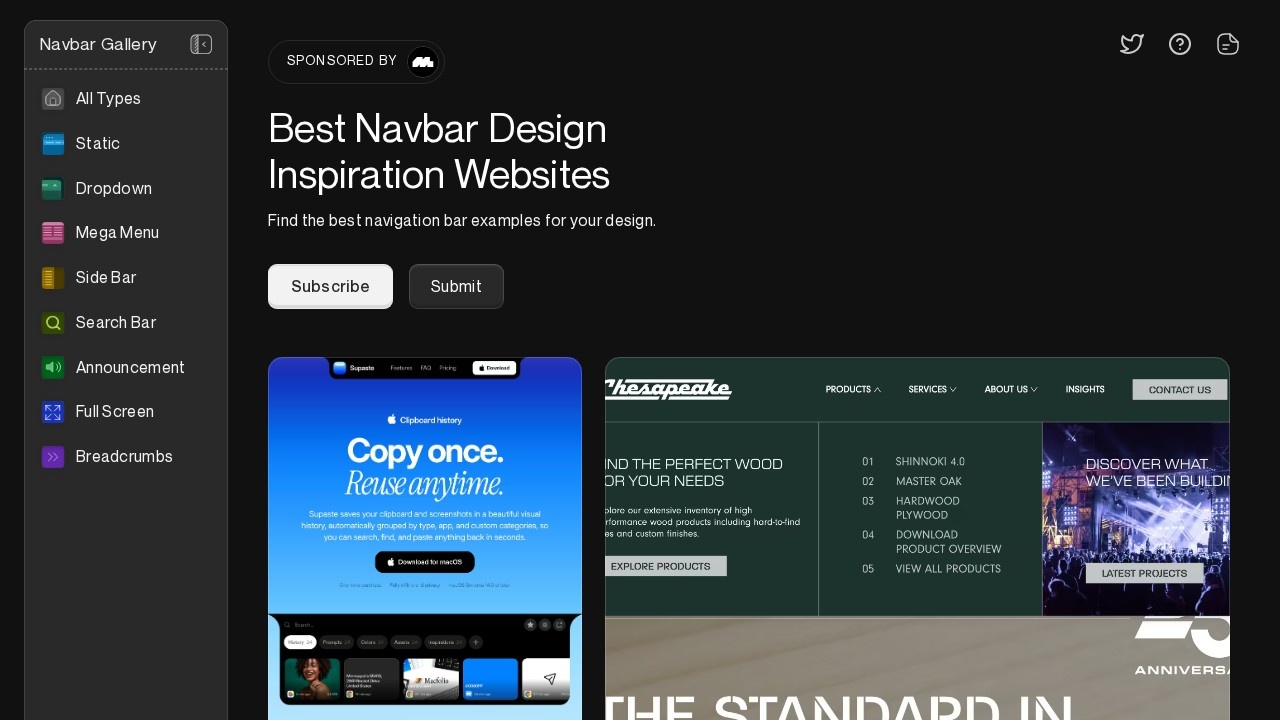 Navbar Gallery