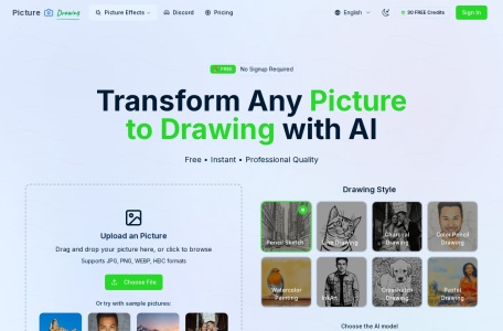 照片转手绘AI工具-我爱网址导航