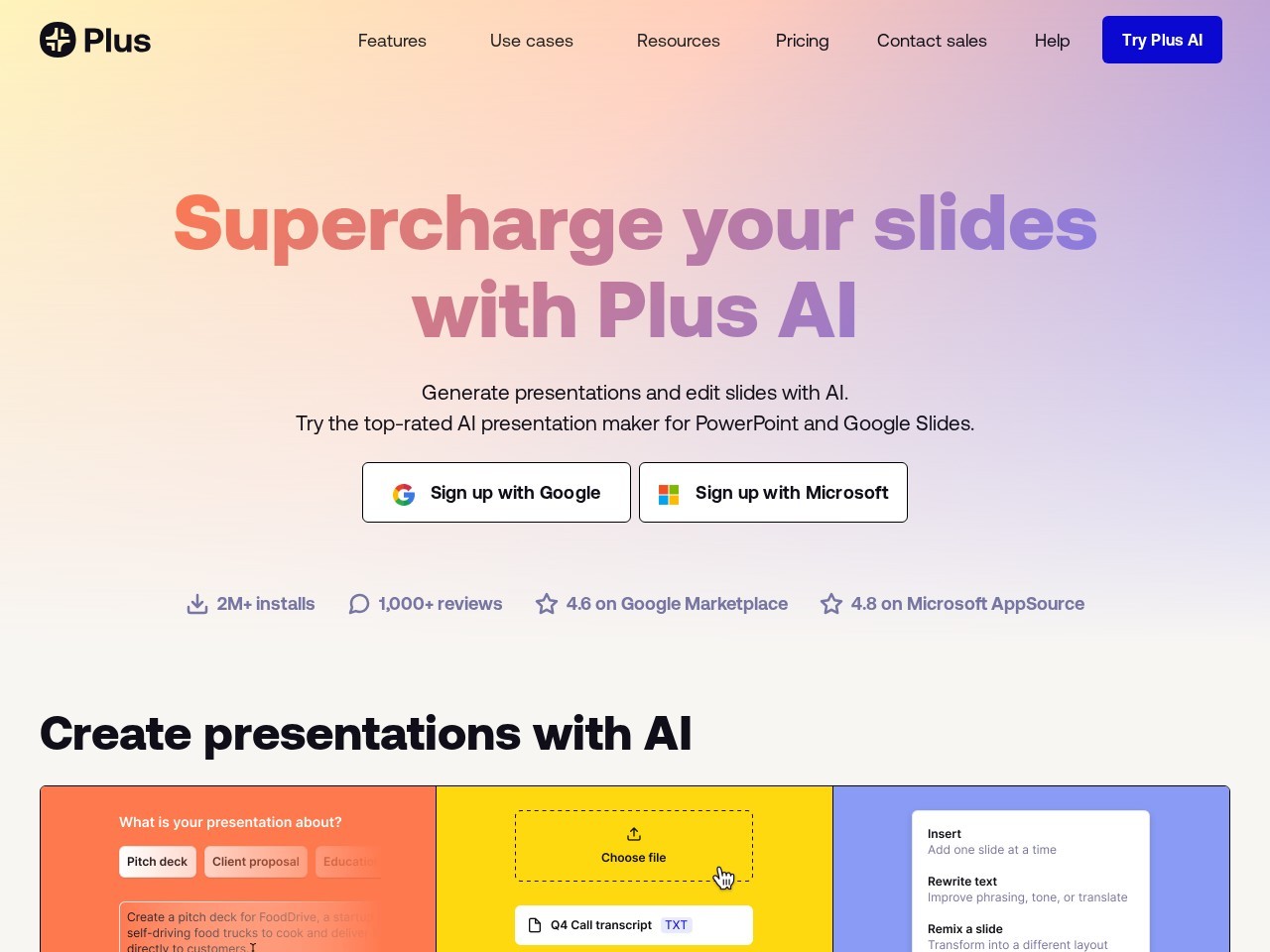 Plusdocs – 集成在Google Slides中的人工智能工具