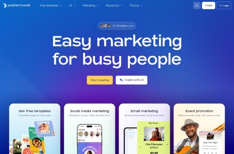 PosterMyWall_PosterMyWall是一个免费在线海报制作工具，提供多种高品质背景，支持照片抠图和特效添加，帮助用户轻松创作专业设计