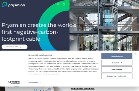 Prysmian – 全球领先的电缆、能源与电信解决方案供应商