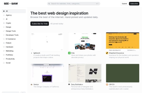 SEESAW网页设计灵感收集平台