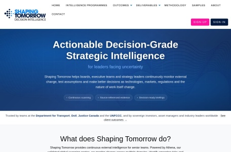 Shaping Tomorrow