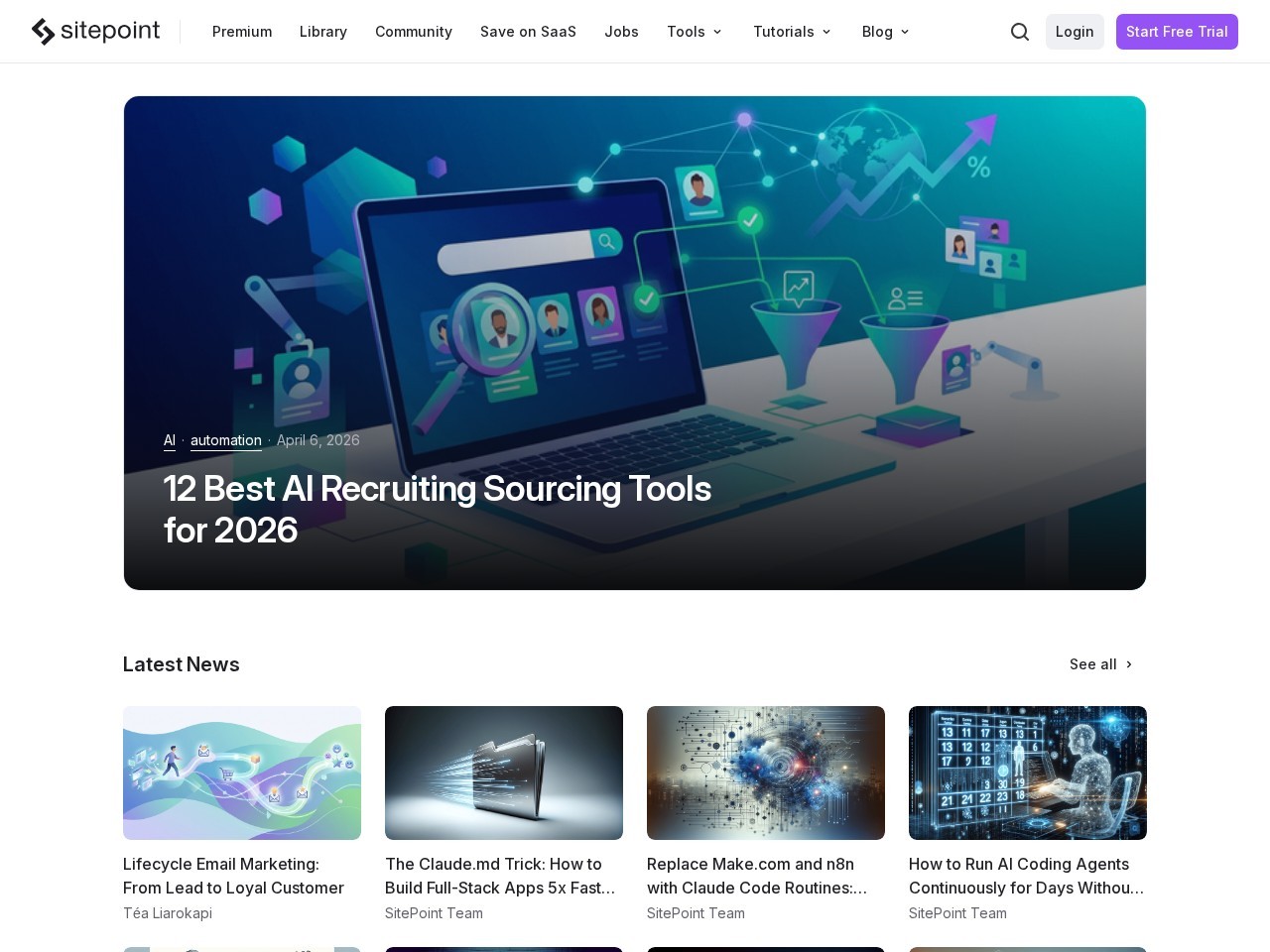 SitePoint-技术类博客网站类似CSDN