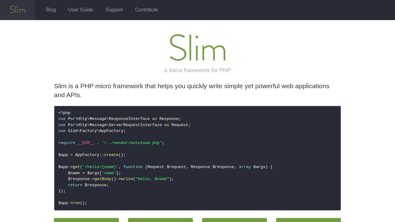 Slim Framework微框架