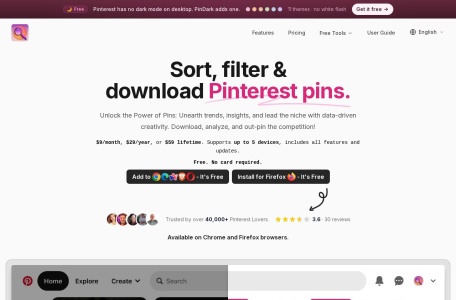 Sortpin：Pinterest数据分析插件