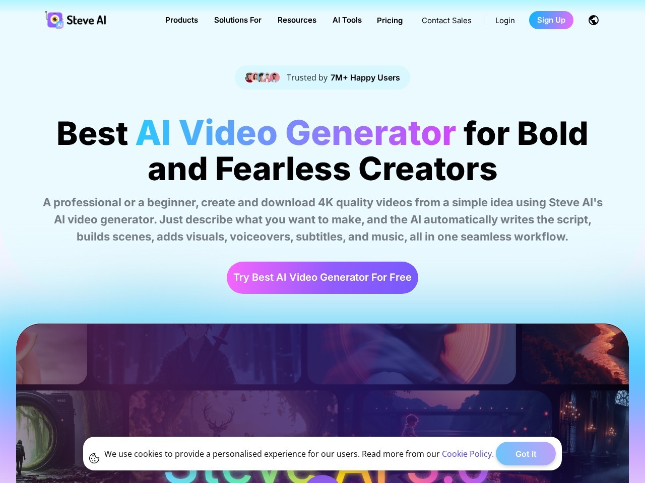 Steve AI官网 – 人工智能驱动的视频创建工具