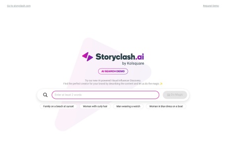 Storyclash_适用于 Instagram、Tikok 和 Youtube 的人工智能影响者营销平台，营销人员、品牌和代理商评价最高的工具