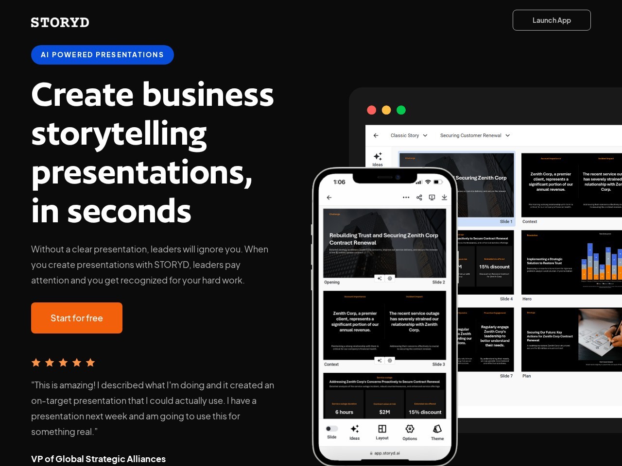 STORYD – AI辅助的演示文稿工具