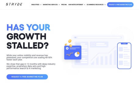 Stryde_Stryde是一家专注于客户获取和转化的Shopify营销代理和合作伙伴。与众多Shopify商店合作，帮助他们在竞争中取得领先地位，并建立自己的网站来销售产品
