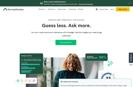 SurveyMonkey_在线调查工具，帮助用户创建和发布问卷调查