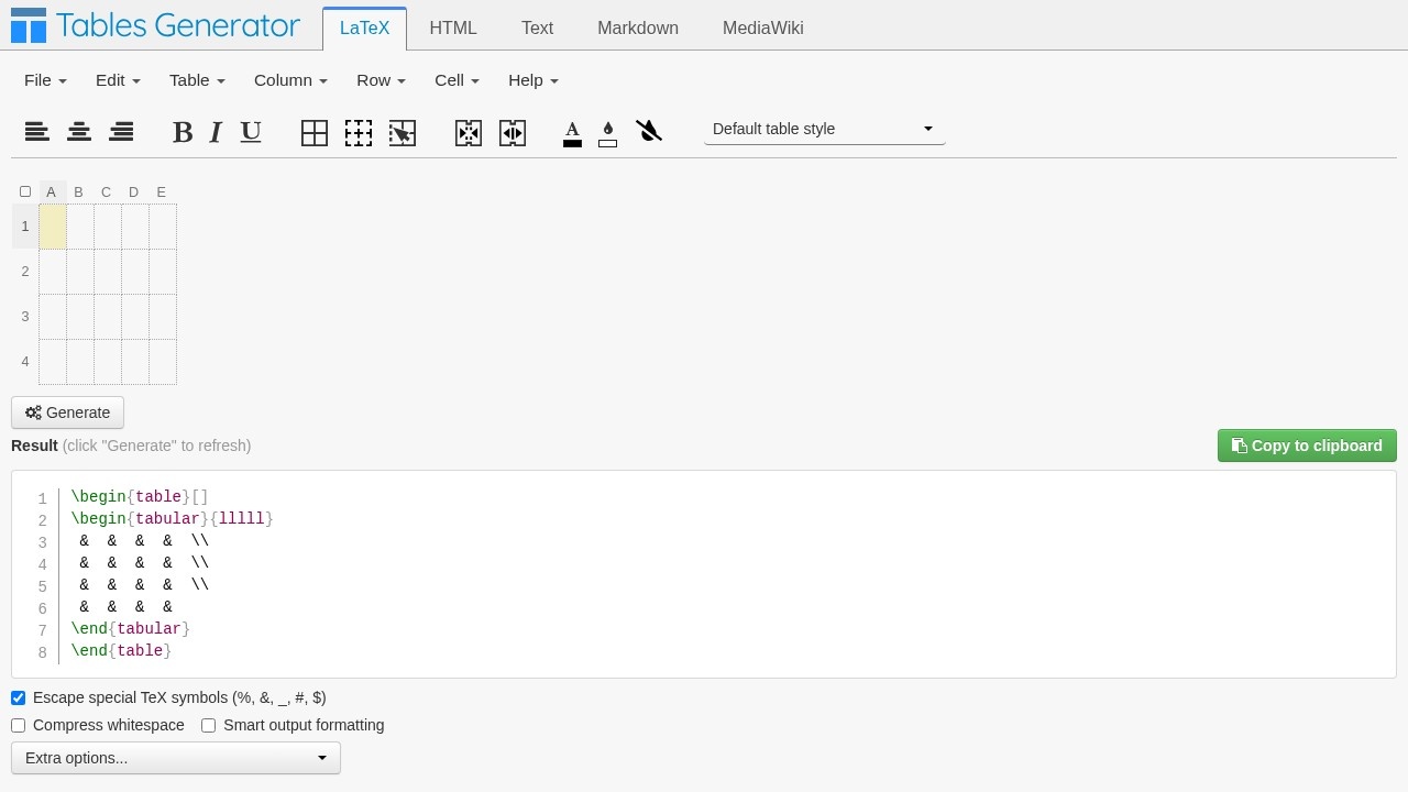 html表格生成工具