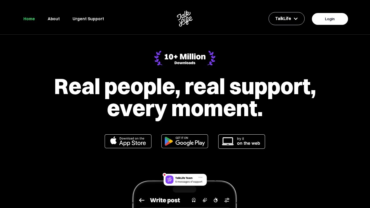 TalkLife–匿名倾诉互助社区
