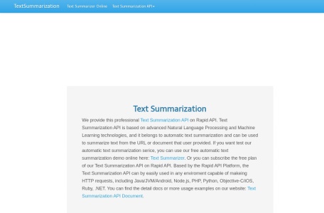 Text Summarization Tool