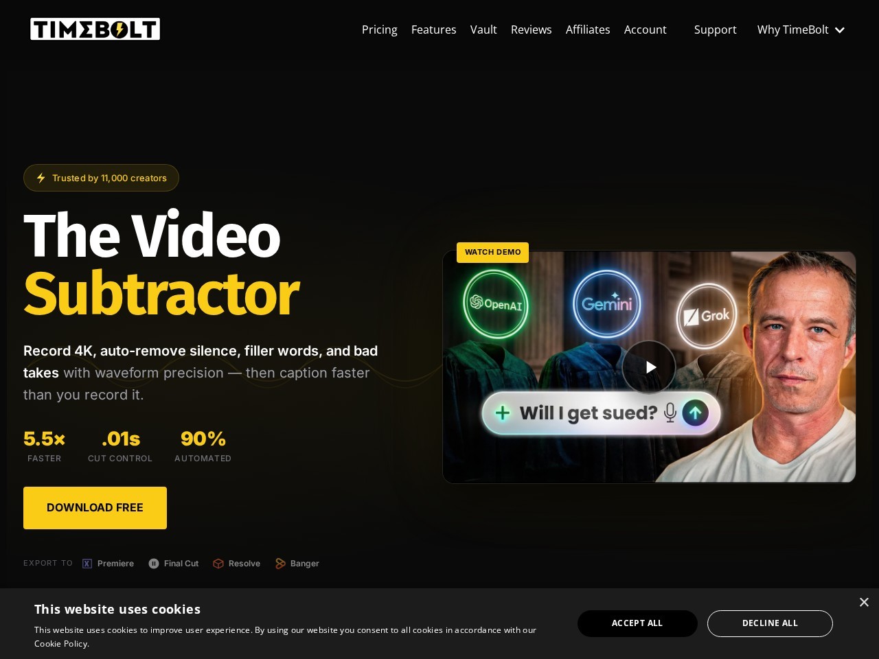 Timebolt – 视频编辑软件