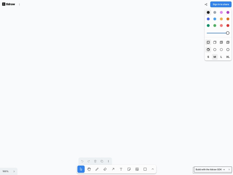 tldraw – 开源在线白板和绘图工具