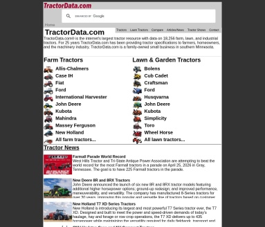 拖拉机资源数据