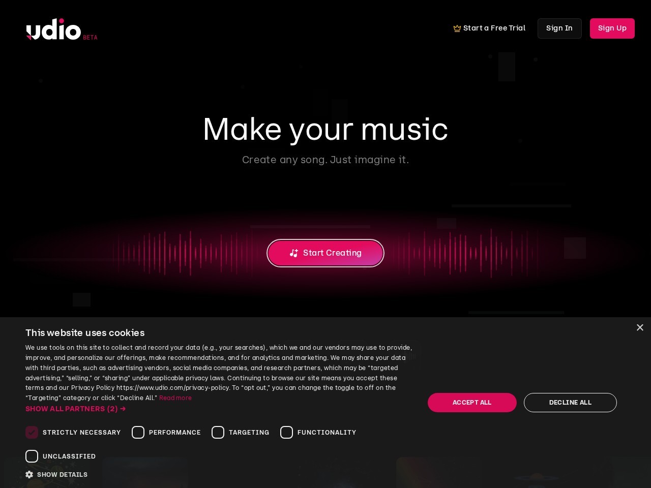 Udio AI – 音乐生成式软件