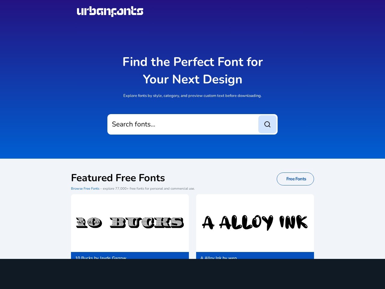 Urban Fonts