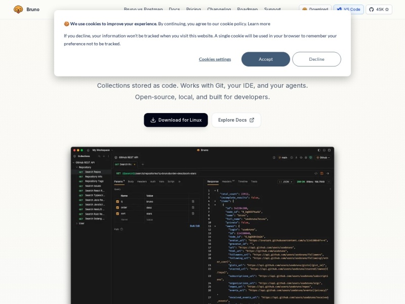 Bruno – 开源离线 API 客户端