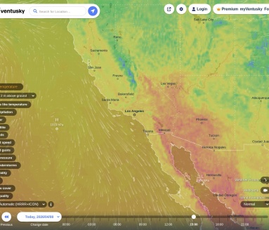 Ventusky风雨气温台风云图