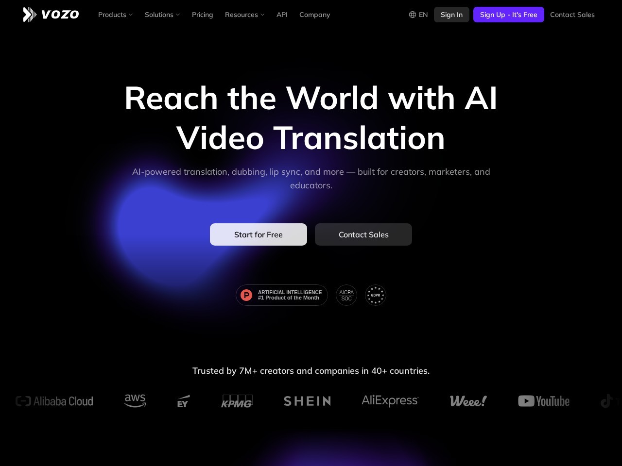 Vozo – AI视频编辑工具