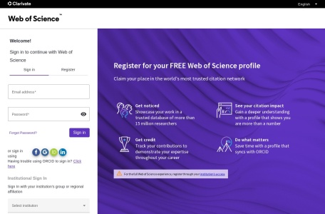 WebofScience-我爱网址导航