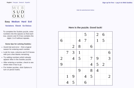 Web Sudoku