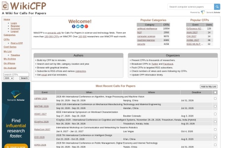 WikiCFP