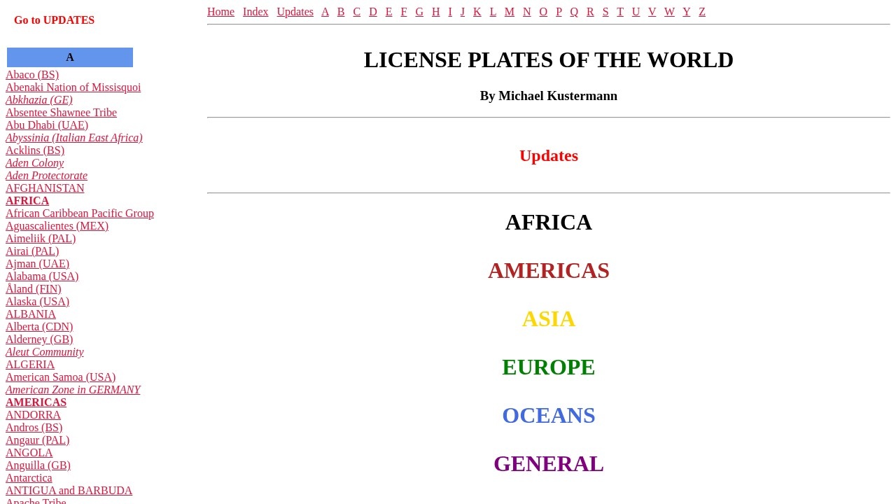 License Plates of the World