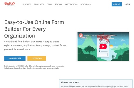 Online Form Builder with Cloud Storage Database