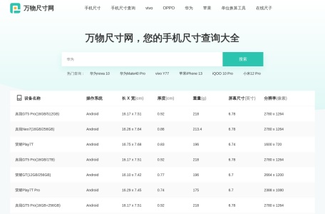 万物尺寸网