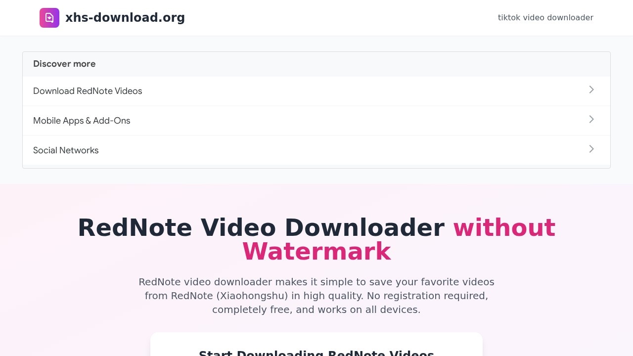 小红书视频下载器
