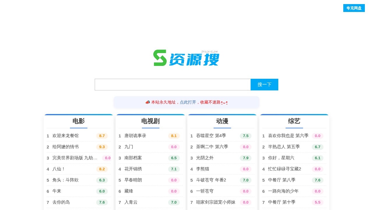 夸克盘搜