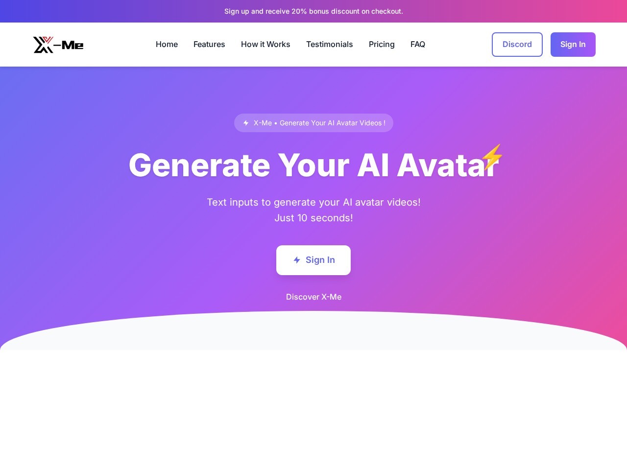 X-Me – 一款AI头像生成视频工具