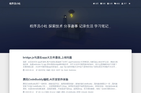 程序员小杜的网站