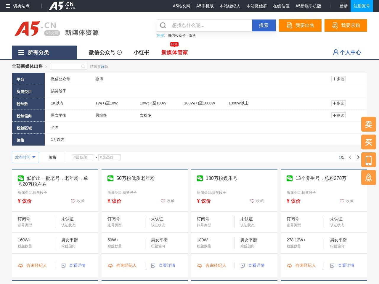 全部新媒体出售